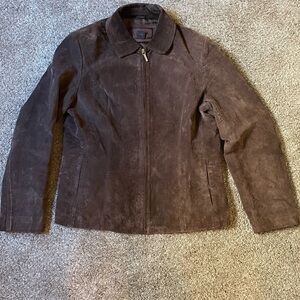 Brown Leather Suede Jacket